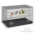 VEVOR 30 Inch Flight Bird Cage, Stackable Bird Cage Parakeet Cage with Slide-Out Tray and Handle, Small Parrots Birdcage for Cockatiels Budgies Conure Macaw Finch Lovebirds Canaries Pigeons - color: Black