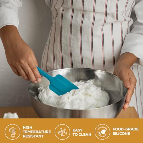 Mrs. Anderson’s Baking Silicone Spatula, Flexible And Nonstick, One-Piece Design, Turquoise, For Mixing, Folding, Scraping, Baking, And Cooking - color: Turquoise, size: 10.5-Inch, Spatula