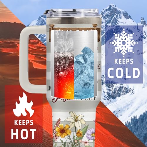 DUUV Christian Tumbler 40oz, Insulated Christian Gifts for Women | Bible Verse Tumbler Leakproof, Religious Gift for Christians, Faith Based Ideal Gift, God Says All Things Possible, 1 Pack - color: Inspiring God