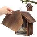 2-in-1 Window & Tree Hanging Bird House with Stainless Steel Rope | Dual Mounting Options, Clear Viewing Window, Openable Privacy Panel, Outdoor Birdhouse, For Bluebirds Finches Chickadees
