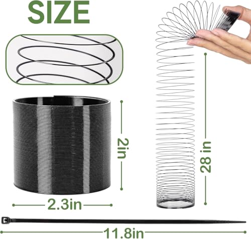 Foneso 2.3in Squirrel Proof Spring Device 2 Pack, Metal Squirrel Baffle Barrier Spring Guard, Hanging Coil Garden Accessories for Outdoor Bird Feeder Poles - size: 2.3in