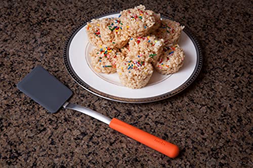 Mobi Flexible Silicone/Stainless Steel Dessert Turner/Spatula … | Slim flexible silicone head lifts brownies, cakes, and delicate desserts; 18/10 stainless steel shank with TPR grip handle. - size: Dessert