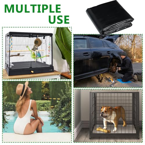 Large Bird Cage Mat, 46x60 Inch Under Pet Cage Mat for Bird Cages, Liner for Under Dog Crate cages, Reptile Aquariums, Waterproof Felt Liner with Non-Slip Backing for Kennel Training, Floor Protector - size: 46x60 Inch
