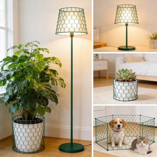 Chicken Wire for Floral Arrangements - Heavy Duty Galvanized Hexagonal Wire Netting for Garden, Floral Arrangements, Crafts, 4 inch(H) x 158 Inch(L), with Gloves, Cable tie, Plier