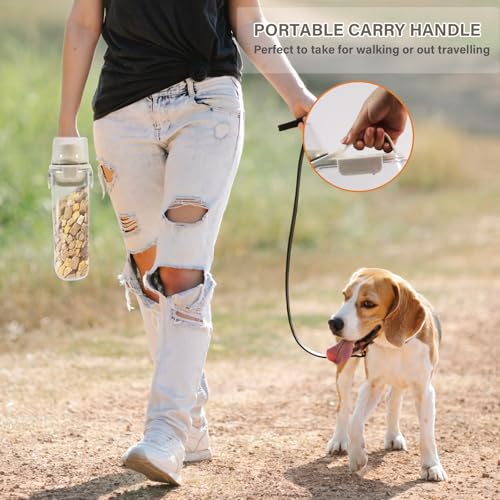 Pet Food Storage Container with Measuring Cup and Pour Spout - Airtight, Leakproof, Portable Pet Food Dispenser for Travel - 2.8L - color: CAT