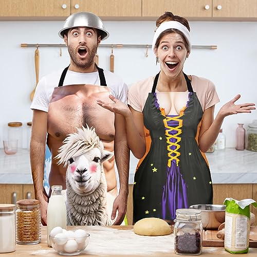 Funny Men Cooking Grilling Aprons Belly BBQ Funny Gag Gifts for Christmas, White Elephant Gift Exchange (Goat, One Size) - color: Goat