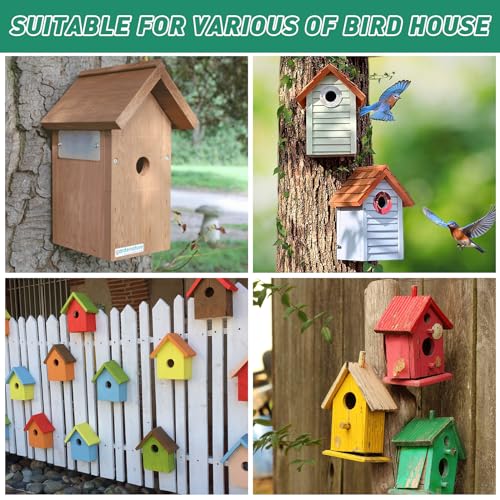 Supkiir 6 Sets Bird House Hanger Bracket, Rust Proof Galvanized Steel Bird House Kit, Stable Mounting Bracket with Screws for Securing and Stabilizing Bird Houses Nesting Boxes Feeders