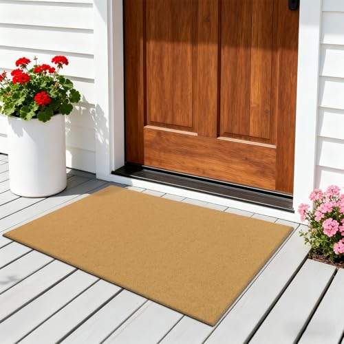 SHACOS 2x3ft Artificial Coir Door Mat Indoor Outdoor | Non-Slip, Dirt Trapping, Low Pile 0.3", Welcome Doormat, Front Door Porch Entryway Patio Entrance - color: Artificial Coir, size: 2x3ft