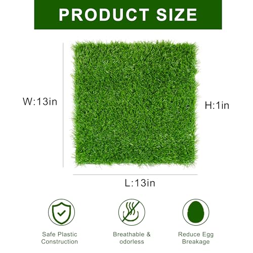 9 Pack Chicken Nesting Pads Reusable Nesting Box Liners Pads (13*13) | Washable Chicken Coop Laying Mats for Chicken Eggs Rabbit Hutch Durable TPU Material