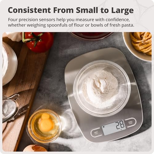 Greater Goods Food Scale, Slim & Compact, 1g Precision (Stainless Steel) | Digital Kitchen Scale for Cooking, Meal Prep & Portion Control, Tare, Auto Shut-Off, g/oz/lb/ml Conversion & Calorie Tracking - color: Stainless Steel