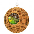 Steel Frame Bird Nest for Cage, Washable Small Bird Bed Chewproof with Plush Pad, Hammock Hideout Lay Eggs Parakeet Nest Sleep, Parakeet Warm Bed House Hut for Lovebird, Canary, Budgie, Finch