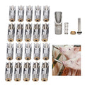 Lavandi 20pcs 1/2" NPT Stainless Steel Livestock Pig Drinking Water Equipment Faucet Automatic Pig Nipple Drinker for Sows Piglets Drinking(20pcs)