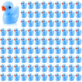 100 Pcs Mini Resin Ducks Tiny Ducks Miniature Duckies Bulk Figures for Garden Micro Landscape Home Prank Game Micro Landscape Aquarium Dollhouse Ornament DIY Handmade School (Blue) - color: Blue