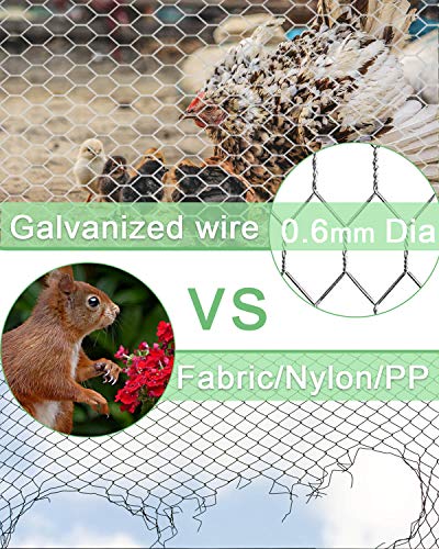 Garden Poultry Chicken Wire Netting - 57 '' × 100 ' Garden Fence Animal Barrier, Chicken Wire for Crafts, 1 inch Mesh Poultry Netting Fence, Pet/Rabbit/Chicken Wire Fencing - size: 57 inchx100 Ft