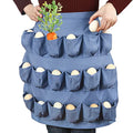 Egg Collecting Apron with 18 Pockets for Gathering Chicken, Duck, Goose Eggs, Chicken Egg Apron, Chicken Gift for Mums & Friends, Chicken Coop Accessories, Blue 21inch