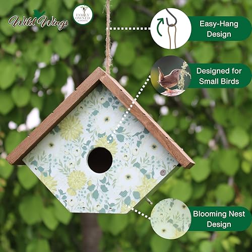 Wild Wings Decorative Wren House Blooming Nest, Green - style: Blooming Nest