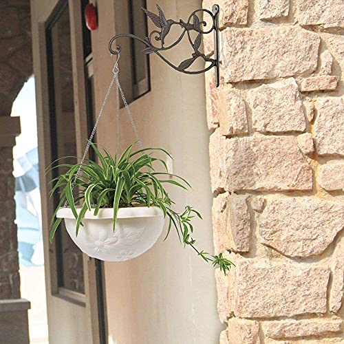 Mkono Hanging Plant Bracket Hook Iron Decorative Plant Hanger for Flower Basket Bird Feeder Wind Chime Lanterns, 1 Pack | 1 Pack, Rust-Proof, Bird Shaped Design, Easy Mount, Wall Hook for Flower Basket Wind Chimes Lantern, Indoor Garden Patio