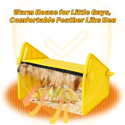 Chick Brooder Heater Plate for Baby Chicks, Ducklings & Poultry | 3-Level Adjustable Temperature Heating Plate, 8.67 x 10.63 Inches, Yellow Poultry Brooder Warmer - color: Yellow, size: 8.7"L x 9.8"W x 13.0"H