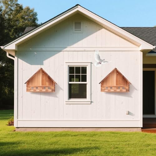 SWANGSA Mourning Dove Nesting Box, Carbonized Cedar Birdhouses for Outdoor Doves and Other Small Birds - size: 1 Pack