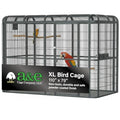 A&E Cage Co WI11062 Walk-in Bird Aviary for Macaws, 110"x62"x79" Black | 69"x25" Locking Front Door, 3 Swing-Out Feeder Doors, Stainless Steel Bowls, Powder-Coated Steel for Large Parrots - size: 110.0"L x 62.0"W x 79.0"H