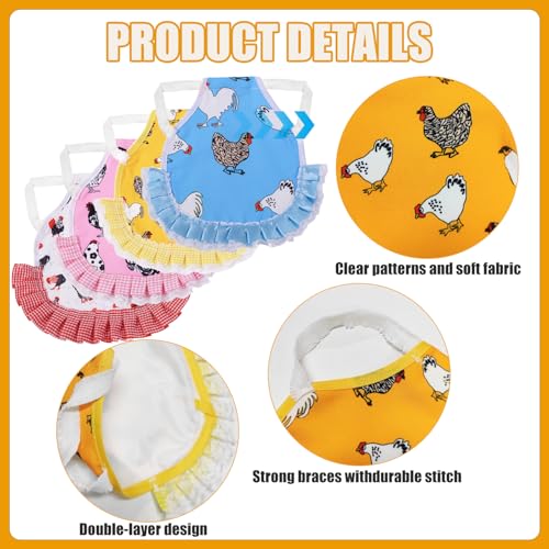 MOMWOW Chicken Saddle for Hens – Hen Saddle for Chickens with Adjustable Straps – Feather Protector Hen Apron – Chicken Saddles for Hens for Protection During Mating & Molting (Chicken)