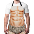 Funny Men Cooking Grilling Aprons Muscles Guy BBQ Funny Gag Gifts for Christmas, White Elephant Gift Exchange (Muscleman 2, One Size) - color: Muscleman 2