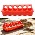 Automatic Chicken Feeder and Water Dispenser – 12-Hole No-Waste Feed Box for Chicks Quails Pigeons, Plastic Small Poultry Feeder with Locking Design, Bird Cage Accessories, 7.9×3.5×2.6 Inch
