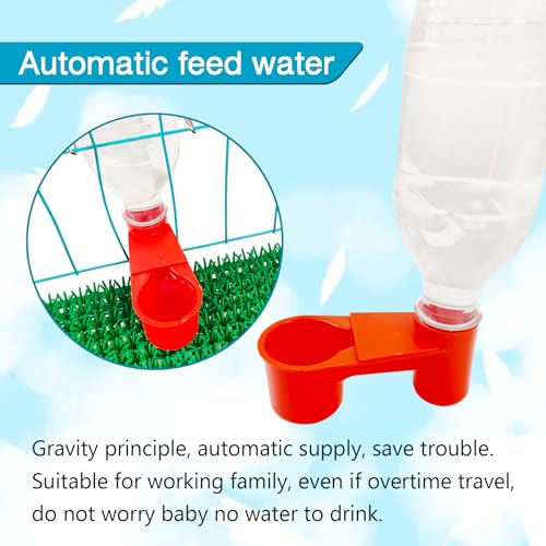 10 Pcs Bird Drinker Feeder Plastic Soda Pop Water Bottle Cup Pigeon Water Bottle Feeder for Cage for Chicken Pigeons Birds (Plastics, 10pcs)