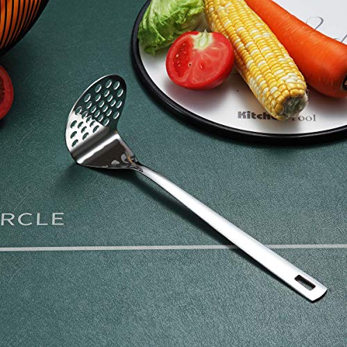 Stainless Steel Potato Masher, Berglander Heavy Duty Metal Potato Ricer, Food Masher Utensil Hand Masher, Vegetables Fruits Versatile Masher, Heat Resistant, Dishwasher Safe, Easy to Clean - size: I. Potato Masher