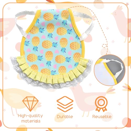 3 Pcs Waterproof Chicken Saddles for Hens for Protection,Elastic | Chicken Saddles, Breathable Poultry Feather Chicken Back Protector for Small Medium Large Hens(Orange,Pineapple,Strawberry)