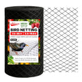 ATICCA Heavy Duty Bird Netting for Garden Protection & Fruit Trees, 7.5x65 Ft with 10 Stakes – Black Anti-Bird Net for Poultry, Deer, & Squirrel Protection, Durable Mesh for Garden and Yard Use - size: 7.5x65 Bird Netting