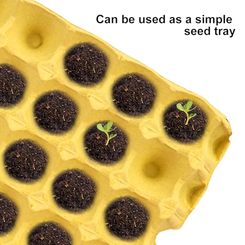 18 Flats 30 Cell Egg Crate?Holds 30 Eggs?, 30 grids Cardboard Egg Cartons, Sturdy and Stackable Egg Flats, Perfect Egg Crates for Fresh Eggs, Chicken Farm - size: 18 Pack yellow