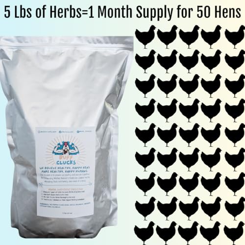 Buff Clucks Chicken Herb Supplement Mix – Large Bundle | Garden-Fresh Botanical Treat & Nesting Box Topper for Backyard Chickens, Ducks & Quail | Aromatic Oregano, Calendula, Basil, Lavender