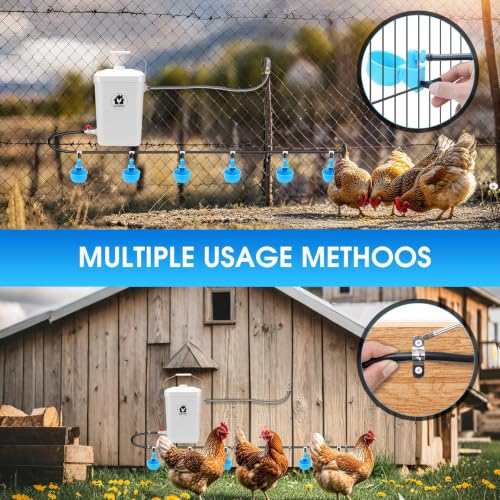 Automatic Chicken Waterer Float Controlled, 3 Gallons Poultry Waterer Dispenser with Hose Attachment, Poultry Automatic Drinking Accessories for Chicks, Duck, Goose, Turkey - size: 3 Gallon with soft tube