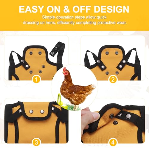 M METERXITY 4-Pack Chicken Saddle for Hens, 9.8 Inch Canvas Chicken Apron Back Protector with Adjustable Strap for Protecting Bird Back Feathers, Poultry Saver [Burgundy] - color: Burgundy