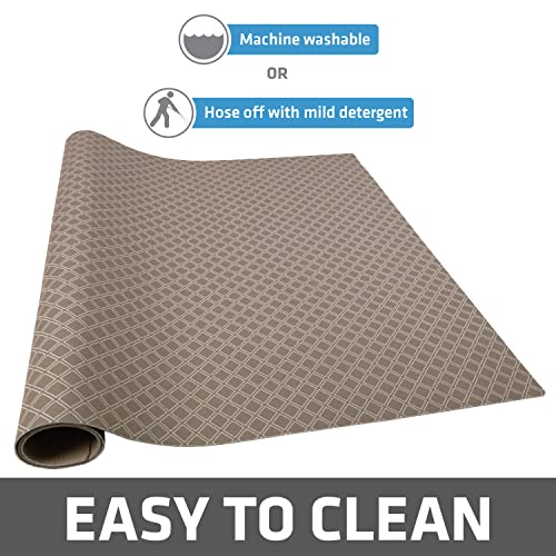 Drymate Dog Crate Mat Liner, Absorbs Urine, Waterproof, Non-Slip, Washable Puppy Pee Pad for Kennel Training - Use Under Pet Cage to Protect Floors, Thin Cut to Fit Design (USA Made) (Taupe)(29”x48”) - size: 29" x 48"