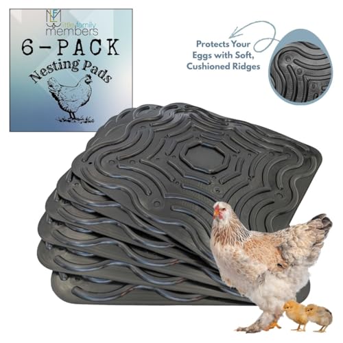 Reusable Silicone Chicken Nesting Box Pads 12x12 in – Washable Coop Liners, Cushioned Anti-Roll Egg Mats, Easy Clean, Cut-to-Fit, Long-Lasting 6-Pack - size: 6 Pack