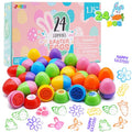 JOYIN 24Pcs Easter Egg Stampers Toys for Easter Eggs Hunt Game, Basket Stuffers Fillers, Stamps Gifts, Kids Party Favor, Classroom Prize Supplies - style: bunny