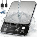 Waterproof Kitchen Scale, 5kg/11lb Food Scale Precisely Measures Grams and Ounces for Baking and Cooking, Stainless Stee Digital Scale with Backlight for Food - style: Rechargeable / 11lbs