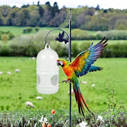 Totority Pigeon Water Dispenser 2pcs - 1000ml (34oz) Bird Waterer for Cage - Large Capacity Transparent Plastic Bird Drinker for Parrots, Parakeets, Budgies, Finches, Cockatiels, and Small Animals