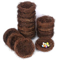 15 PCS 5.9 Inch Artificial Bird Nest for Crafts, Handicraft Rattan Bird's Nest, Small Bird Nest, Bird Nest Decorating Kit for Holiday, Table, Garden, DIY Terrarium Decor - size: 15 PCS 5.9 Inch