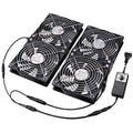 Wathai 4 x 120mm GPU Mining Rigs Server Racks Fan with 110V - 240V AC Plug | Dual Ball Fans Cooling with Variable Speed Control for Big Airflow for AV Cabinets, TVs Routers. Amplifier, Refrigerator cool - style: 4x120mm fan