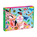 Mudpuppy Bugs and Birds Double-Sided Puzzle, 100 Pieces, 22” x 16.5” – Perfect Family Puzzle for Ages 6+ - Colorful Illustrations of Birds on One Side and Bugs on the Other, Multicolor (0735363749) - style: Bugs & Birds