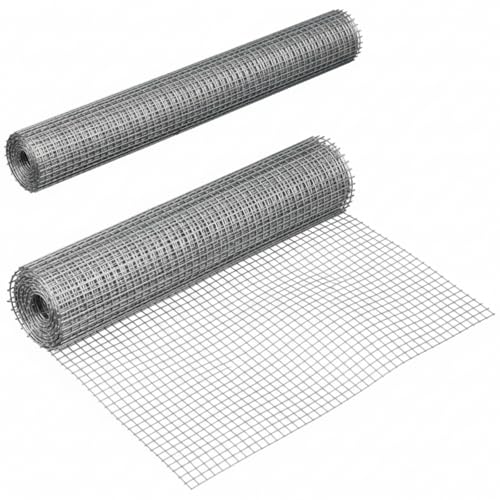SATINIOR 2 Sheets 1/4" Chicken Wire Fence, Wire Mesh Roll, Hardware Cloth | Hot Galvanized Layer, Rust Resistant, Small Hole, Free-cuttable, for Coop, Garden Bed, Rabbit, Snake, Poultry, DIY Enclosure