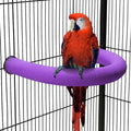 FrgKbTm U Shape Parrot Perch Stand Toy Bird Platform Sand Paw Grinding Clean Stick Exercise Conure Budgie Cockatiel Cage Accessories (Purple)
