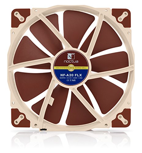 Noctua NF-A20 FLX, High-Performance Quiet Fan 200mm | High Airflow, Low Noise 30mm Thick, for PC Cases and Cooling, 2 Speed Settings 800/550rpm 3-Pin