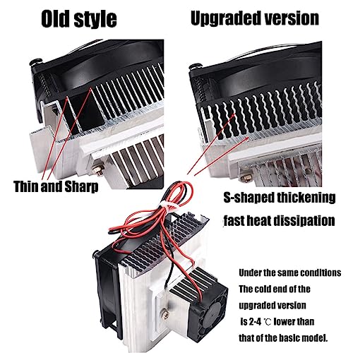 Mini Air Conditioner DC 12V DIY Thermoelectric Peltier Refrigeration Cooling System Heat Sink Conduction Module Semiconductor Fridge Refrigeration Cooling System DIY Kit (Dual) - style: Dual