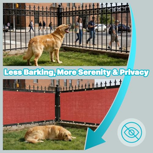 Amgo 90% UV Block Sun Shade Cloth for Dog Kennel Cover, 2' x 3' Red Pet Playpen Sunshade with Grommets, Durable Mesh Tarp for Crate, Patio, Stable,Chicken Coop & Outdoor Privacy Screen. - color: Red, size: 2' x 3' Custom Size
