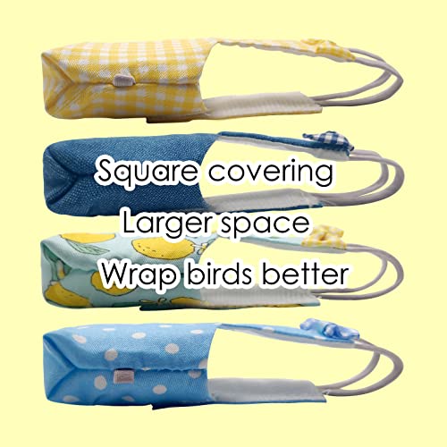 VANFAVORI Bird Diaper Flight Suit with 80-inch Leash Rope, M Size, Yellow | Includes Flight Suit, 80-inch Elastic Leash and 1 Cotton Pad. For Bird Parrot Cockatiel, Conure and Similar Parrot (80-105 g)