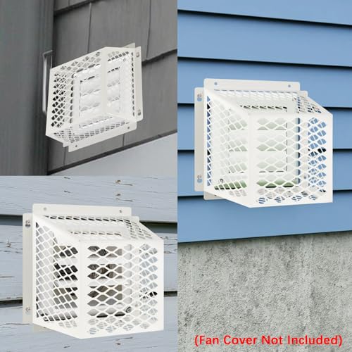 Dryer Vent Cover Outside,Dryer Vent Bird Guard for 5-6 inch Vent Hoods-2pk | Outdoor Bird Guard for Dryer Vent & Bathroom Exhaust,Galvanized Steel Dryer Vent Cage 8.5"Lx8.5"Wx6"H,Prevent Bird From Enter - size: 8.5"Lx8.5"Wx6"H, style: White-2PCS